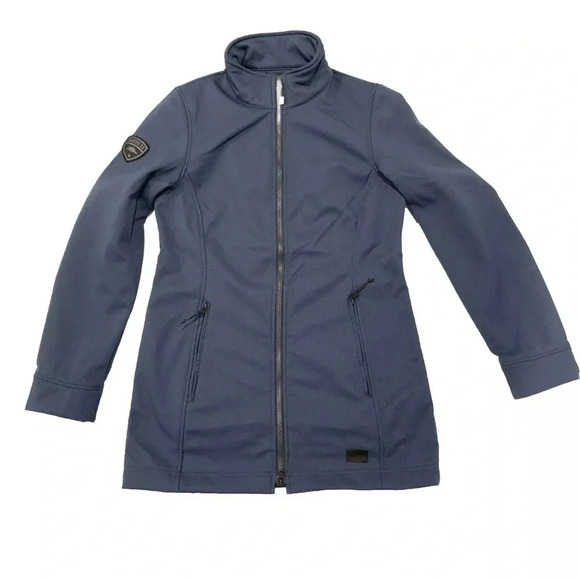 Roots 73 Oaklake Softshell Jacket Coat In Navy Size Medium Longer Length Women’s - Picture 1 of 9